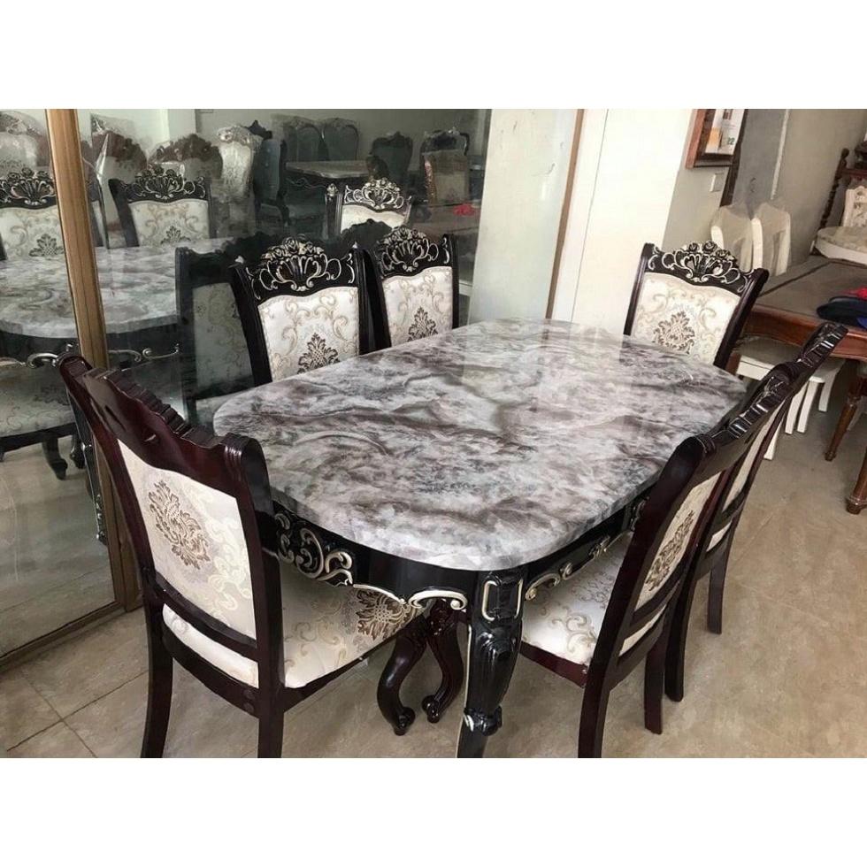 Bộ bàn ghế ăn tân cổ điển nhập khẩu ms 03