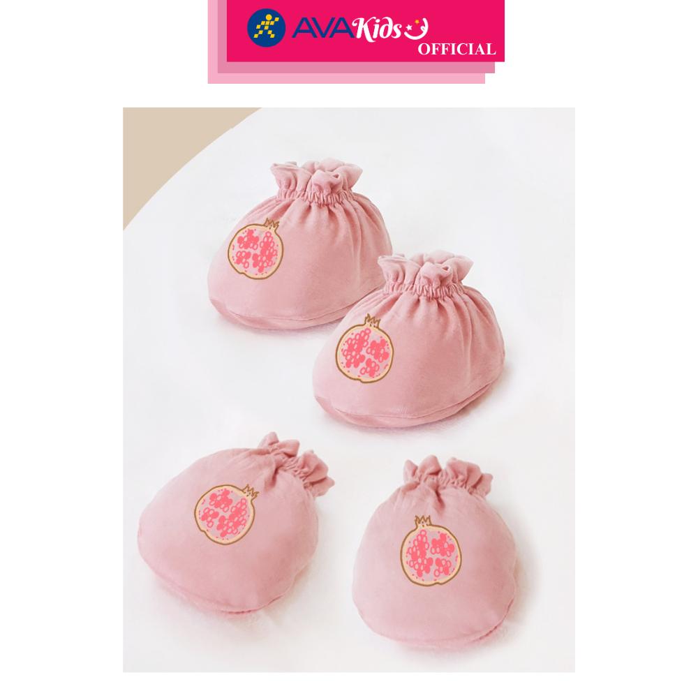 Bộ bao tay, bao chân in trái cây Babymommy - Màu ngẫu nhiên (0 - 3 tháng)