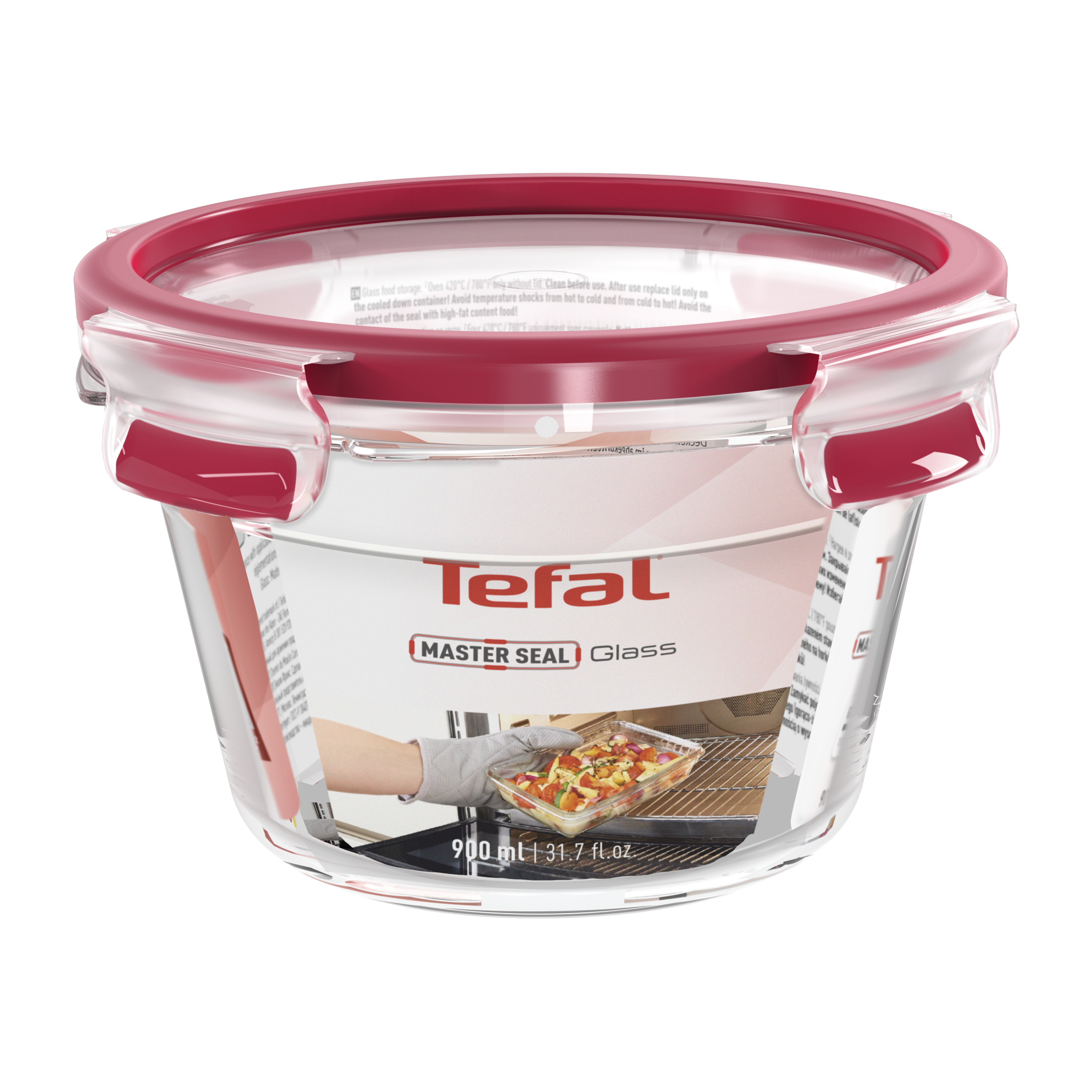 Hộp bảo quản thực phẩm thủy tinh Tefal Masterseal Glass 900ml - Hàng chính hãng