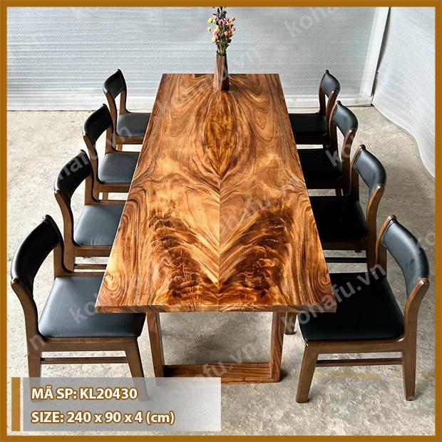 Mặt Bàn Dài Gỗ Nguyên Tấm Phòng Ăn/ Phòng Khách - KL20430