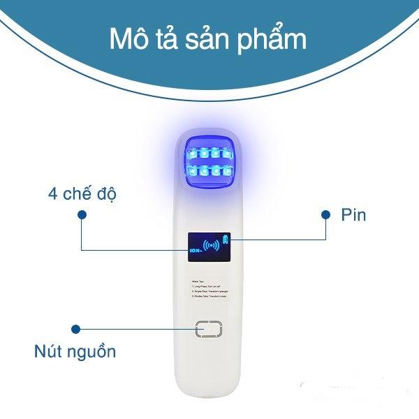 Máy massage da mặt ion cầm tay thẩm thấu dưỡng chất,làm trắng da từ bên trong, máy mát xa mặt ion Eycotech