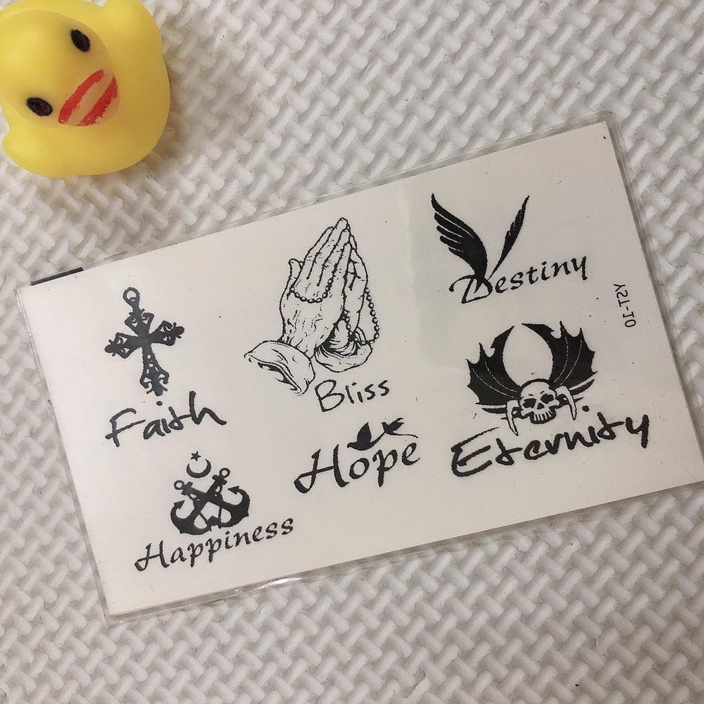 Hình xăm dán cao cấp tattoo hoa văn thánh giá 10x6cm