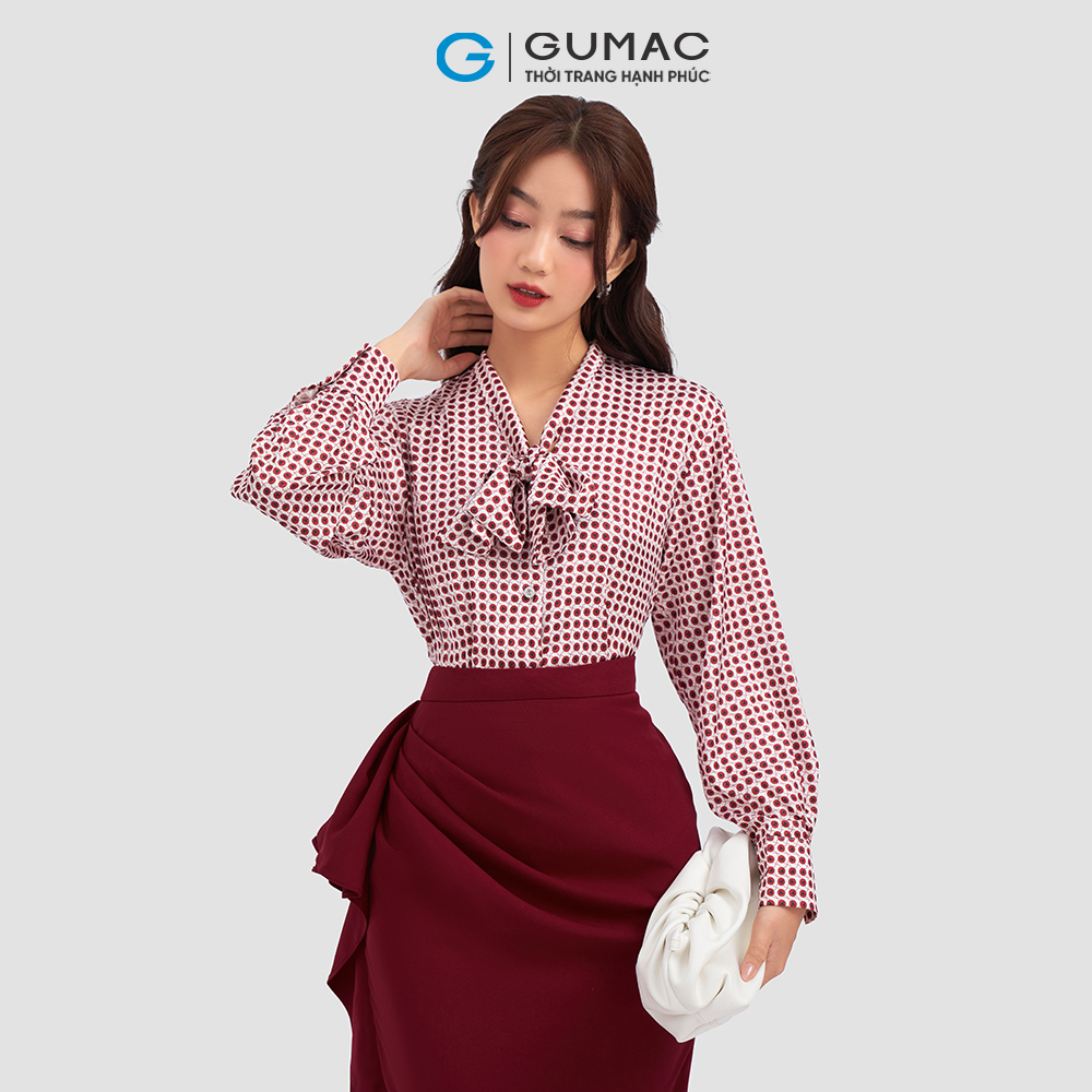 Chân váy bút chì xếp nếp GUMAC VC10050