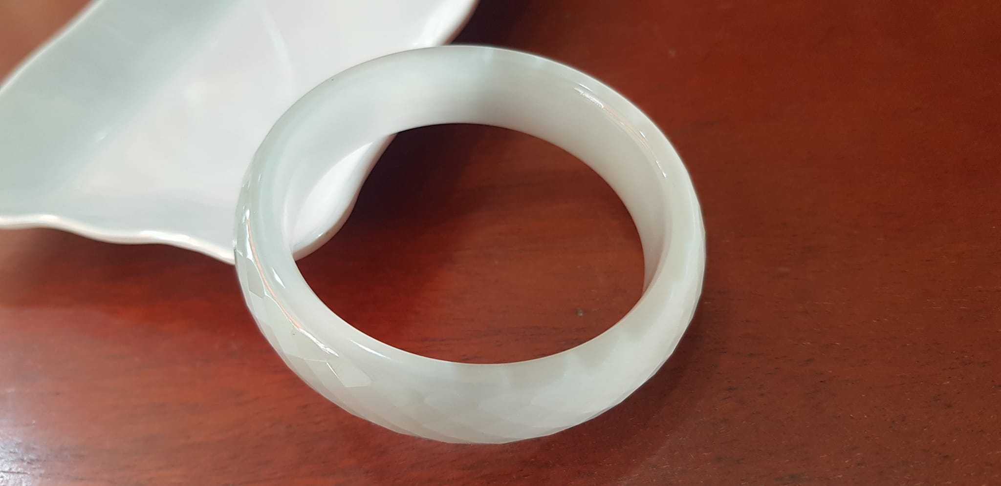 Vòng tay nữ Bản Hẹ đá mắt mèo giác trắng mới đẹp Vòng Ni 54mm x Cao 15mm x dầy 7mm Nữ mệnh kim mệnh thuỷ nặng 50kg - 55kg đeo ạ