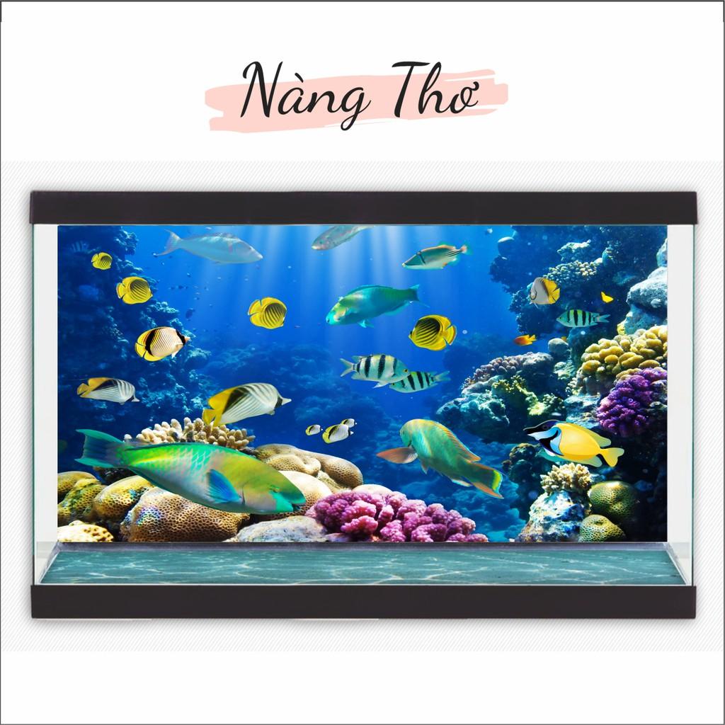 Decal dán Hồ Cá 3D_SIÊU ĐẸP 8