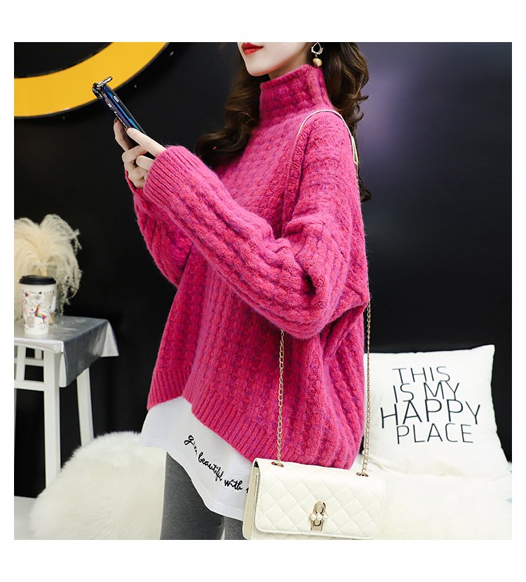 Áo len nữ cao cổ phong cách Retro thời trang Hàn Quốc AL107
