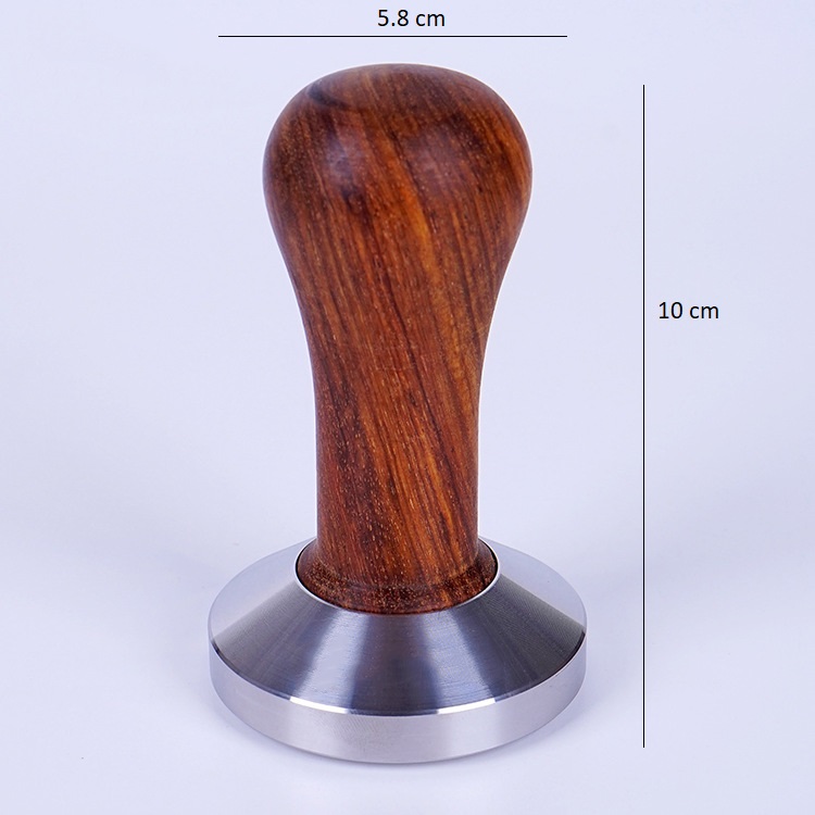 Tamper Nén Cafe Espresso Inox Thân Gỗ Cao Cấp ( 58mm )