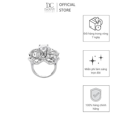 Nhẫn Nữ Bạc 925 Danny Jewelry Xi Bạch Kim Đính Đá CZ KI4GZ017