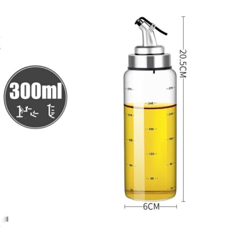 lọ thủy tinh,bình đựng dầu ăn,đựng nước mắm có chia vạch cao cấp