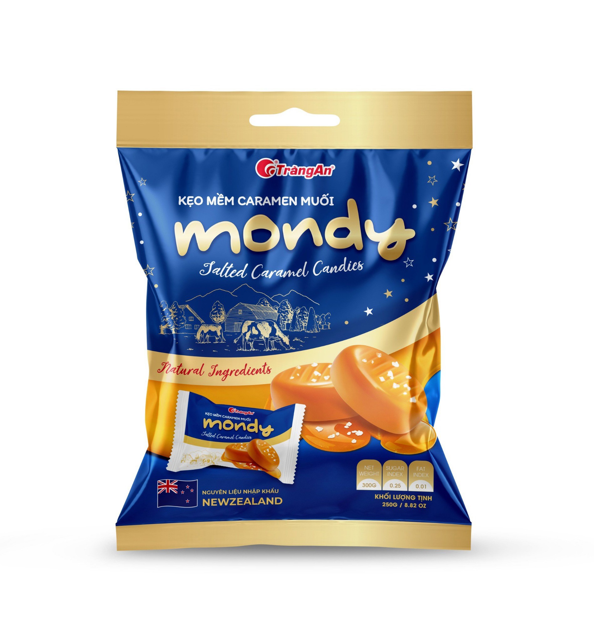 Kẹo Caramel muối Mondy 180G