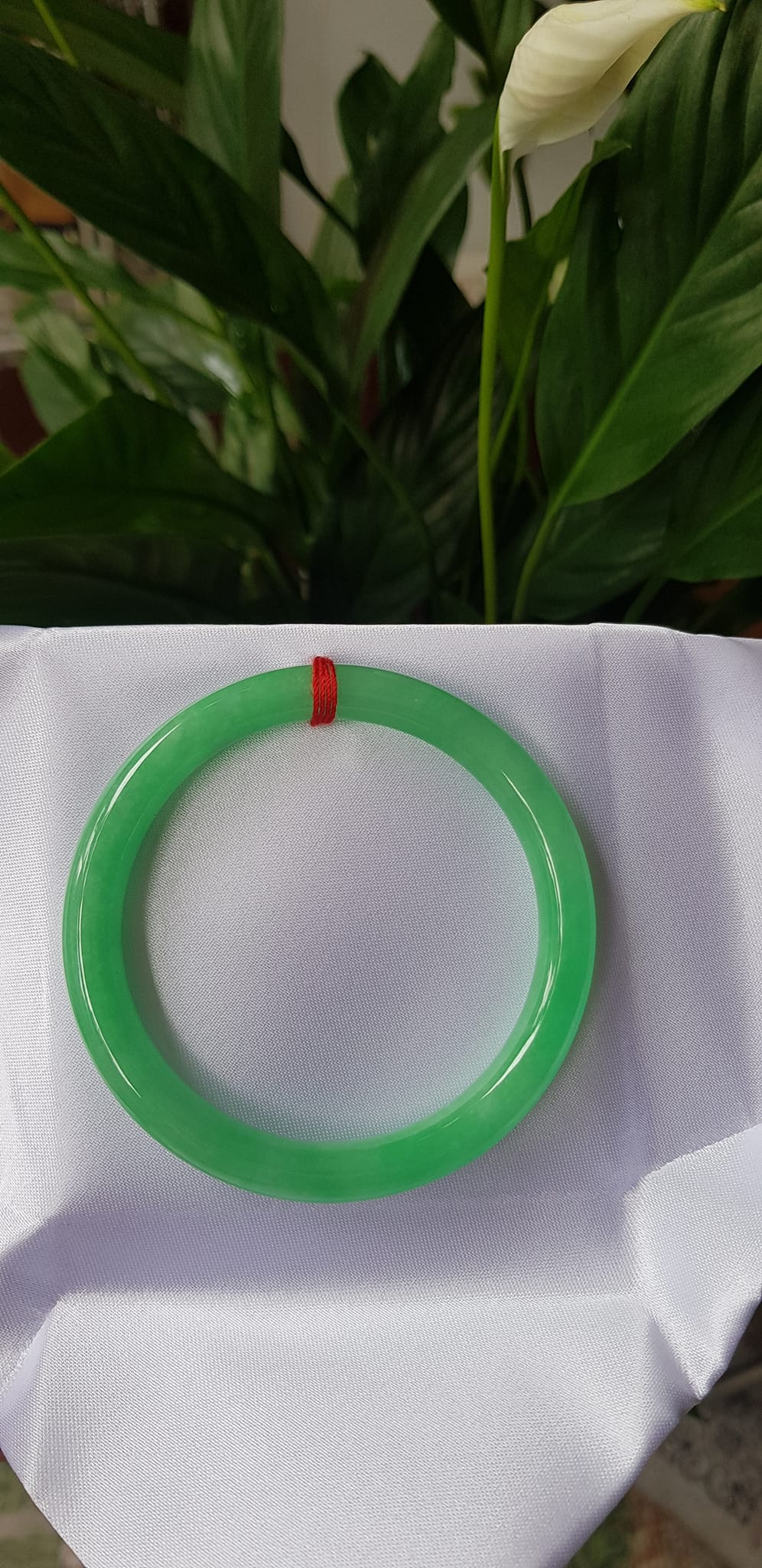 Vòng cẩm thạch Mới Lý T 54mm x 7,2mm Vòng màu xanh nhẹ nhàng bóng đẹp nữ mệnh Mộc mệnh Hỏa mệnh Thủy ạ Nữ 53kg - 60kg đeo đẹp