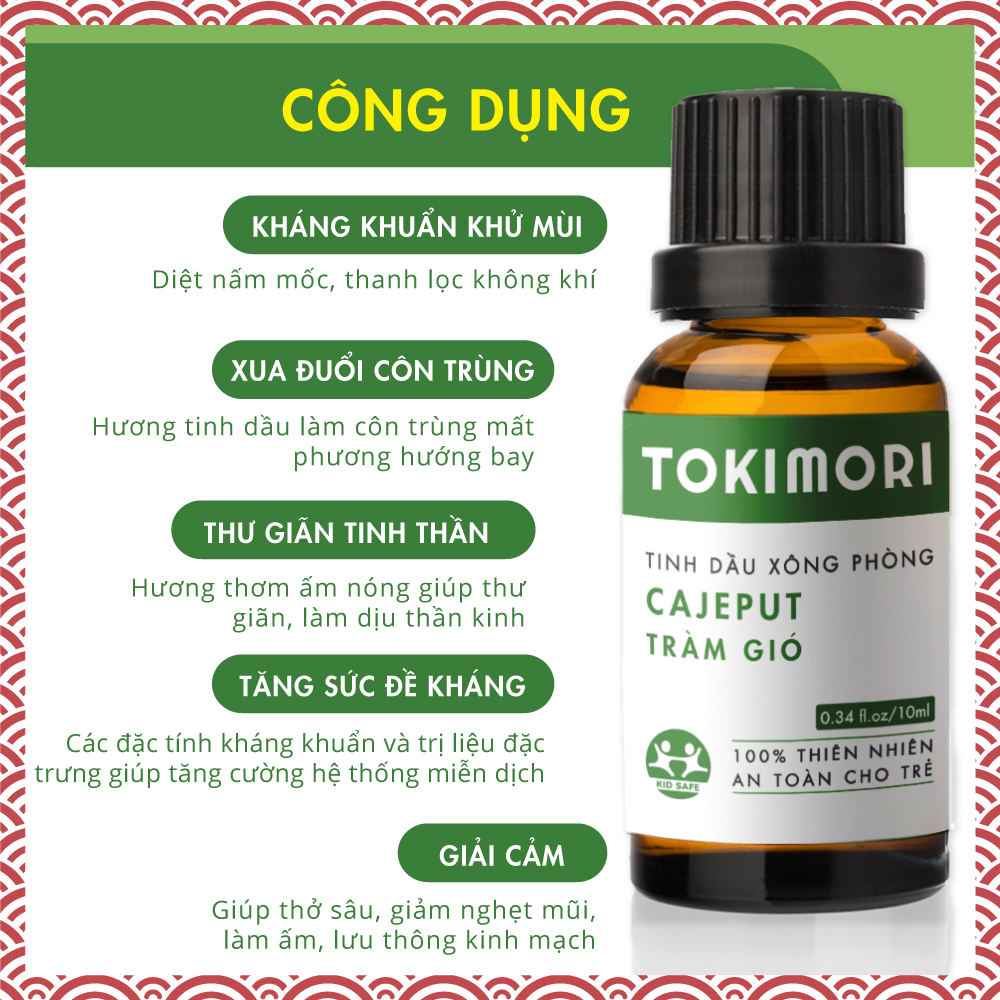 Tinh Dầu Xông Phòng Tự Chọn Mùi TOKI MORI (10ml) Xuất Khẩu Nhật Bản, Khử Mùi, Kháng Khuẩn, Đuổi Muỗi, Giải Cảm