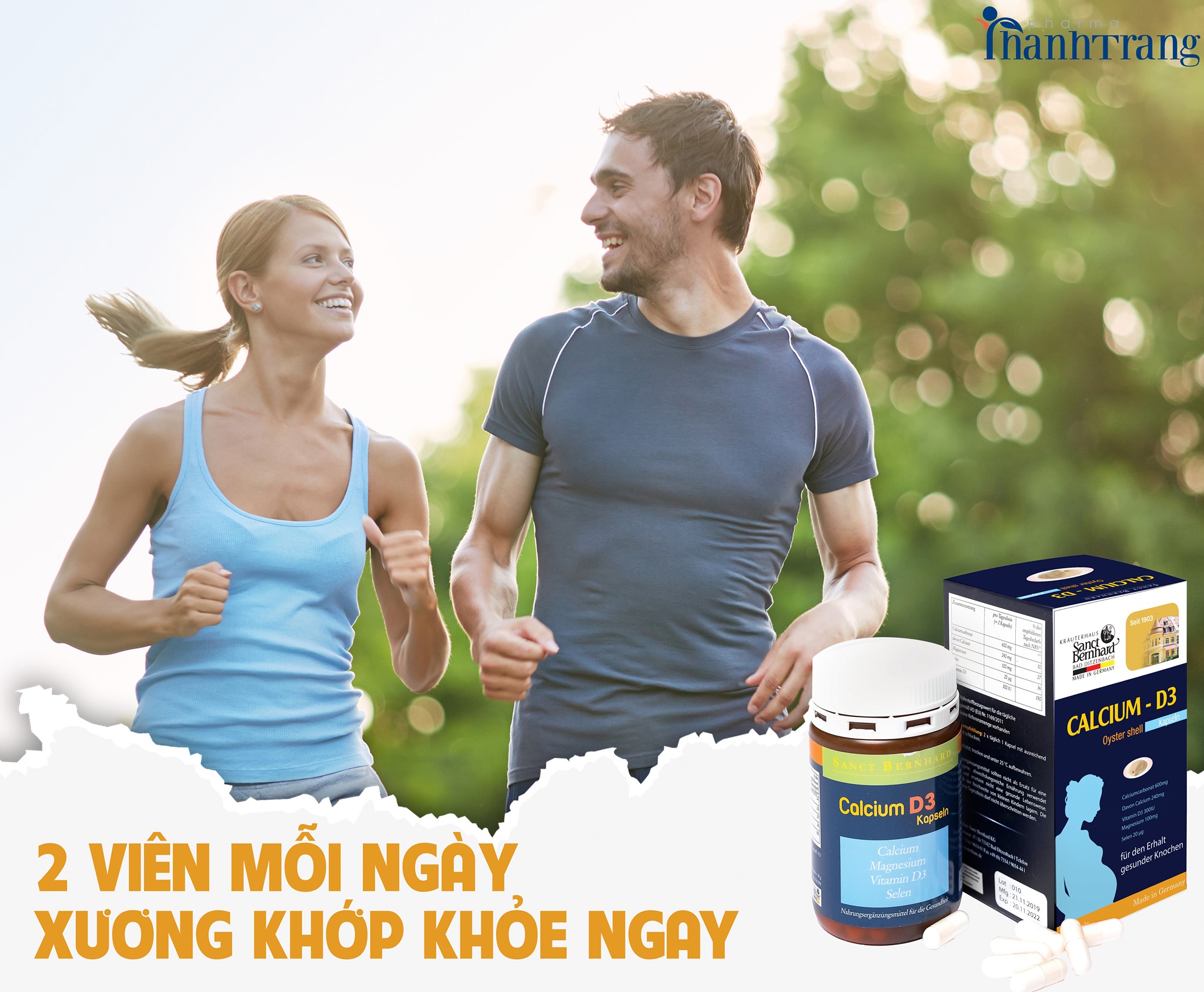 Viên nang Calcium D3 - Hộp 60 viên giúp bổ sung Canxi và các Vitamin cho cơ thể người già, trẻ em, phụ nữ có thai và cho con bú, giúp hệ xương răng chắc khỏe