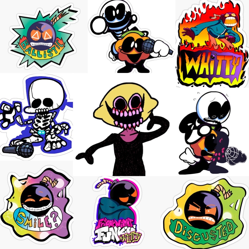 Ảnh Sticker Friday Night Funkin 30-60 cái ép lụa khác nhau 