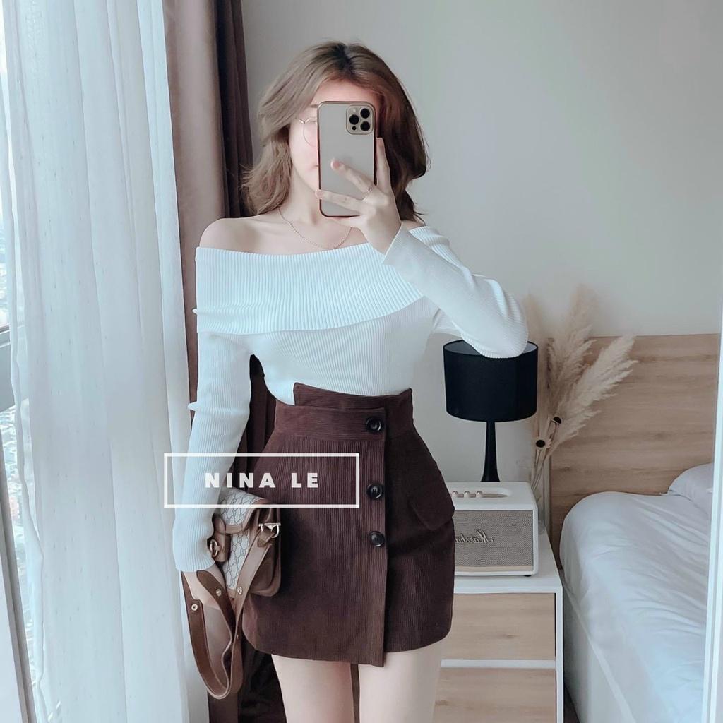 ÁO THUN NỮ GÂN BẸT VAI TAY DÀI (DƯỚI 52KG MẶC VỪA
