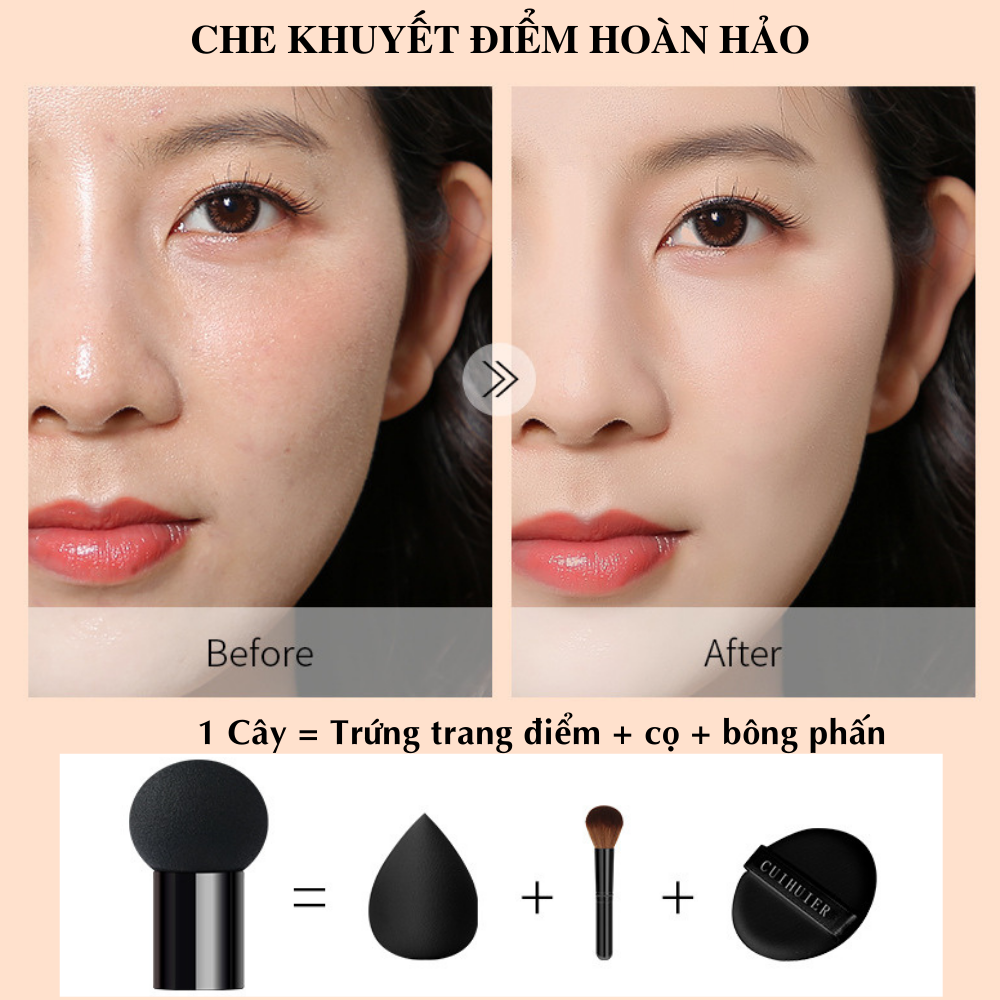 Phấn nước che khuyết điểm BB Cushion Boorui : Che phủ make up hoàn hảo, trang điểm chuyên nghiệp, da mịn màng tự nhiên