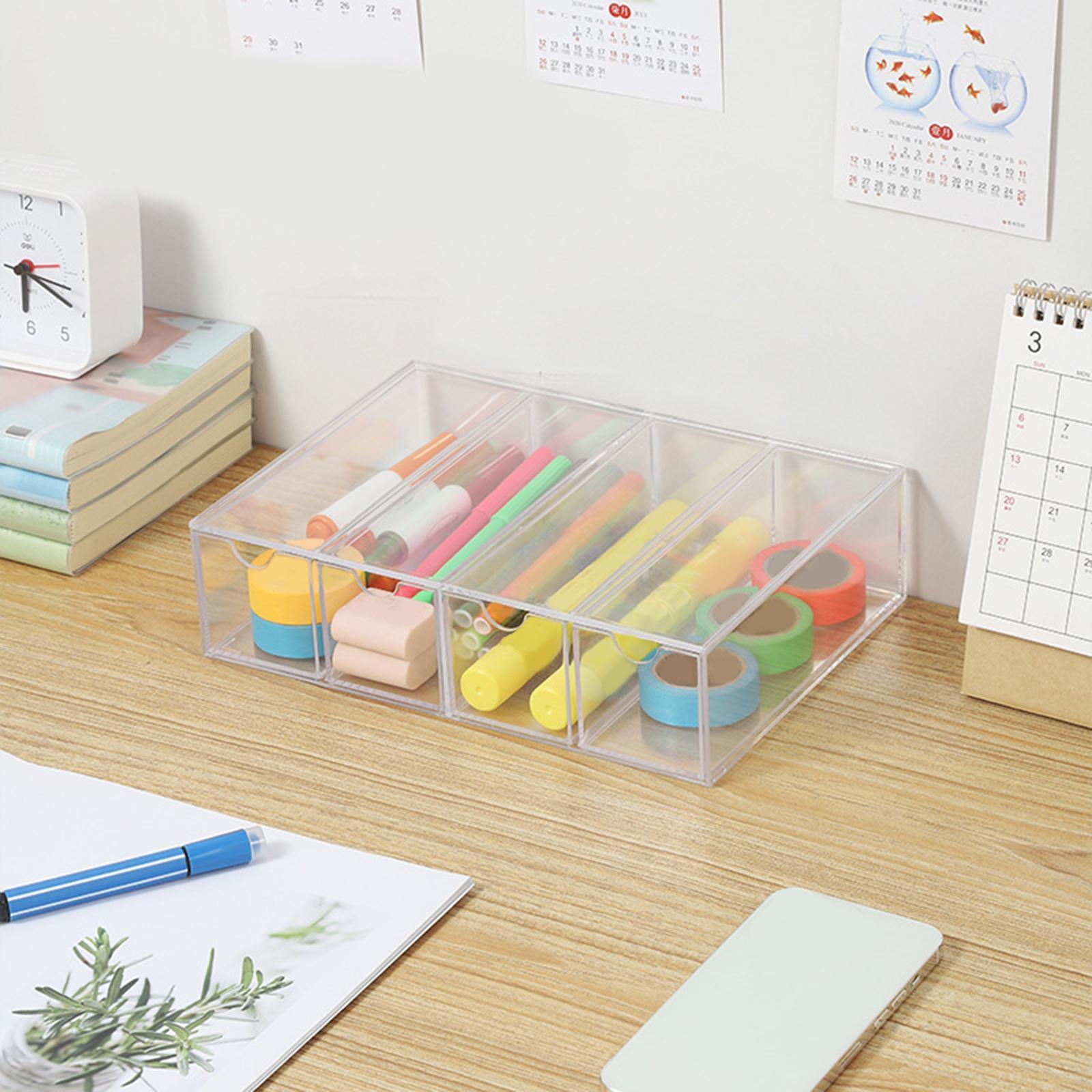 Makeup Organizer 4 Drawers Acrylic Storage Box for Glasses Bathroom Lipstick