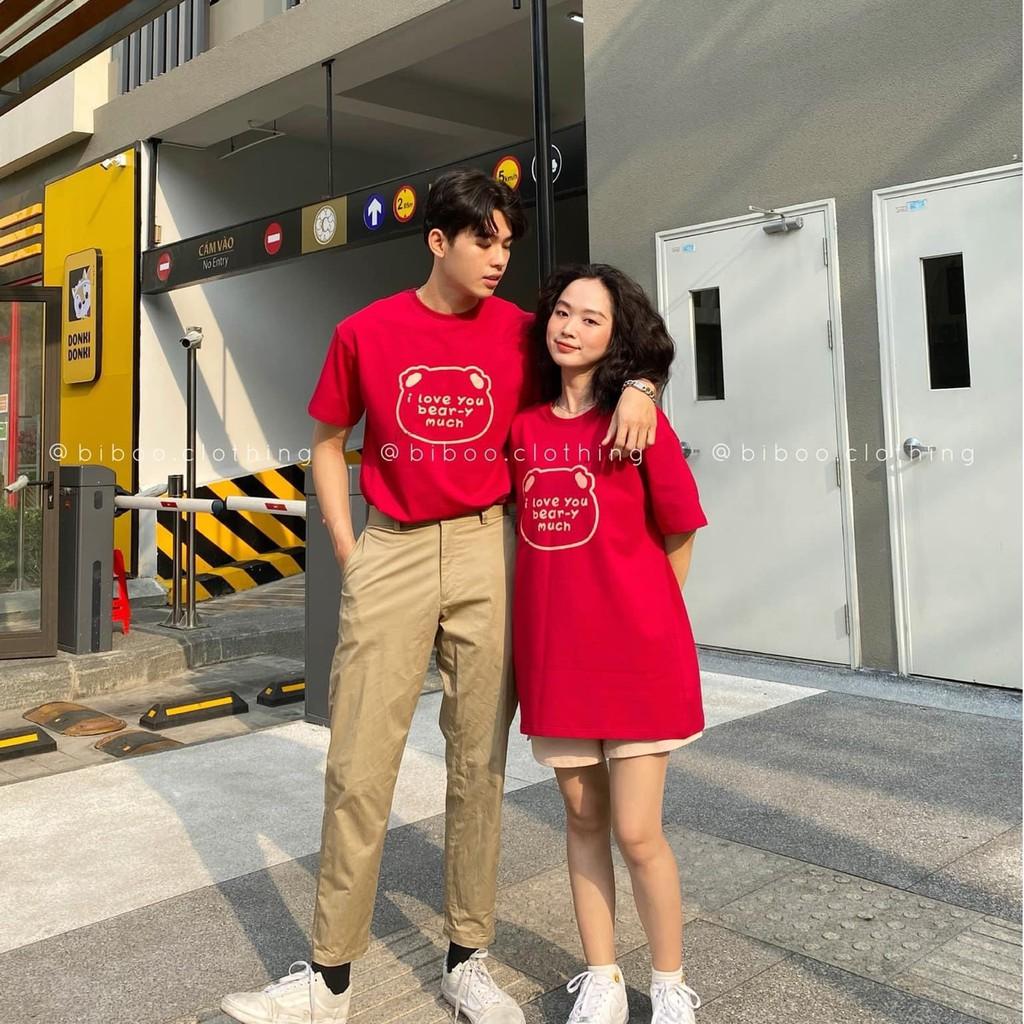 - Áo thun tay ngắn Be Yourself unisex size M L XL - GẤU I LOVE YOU