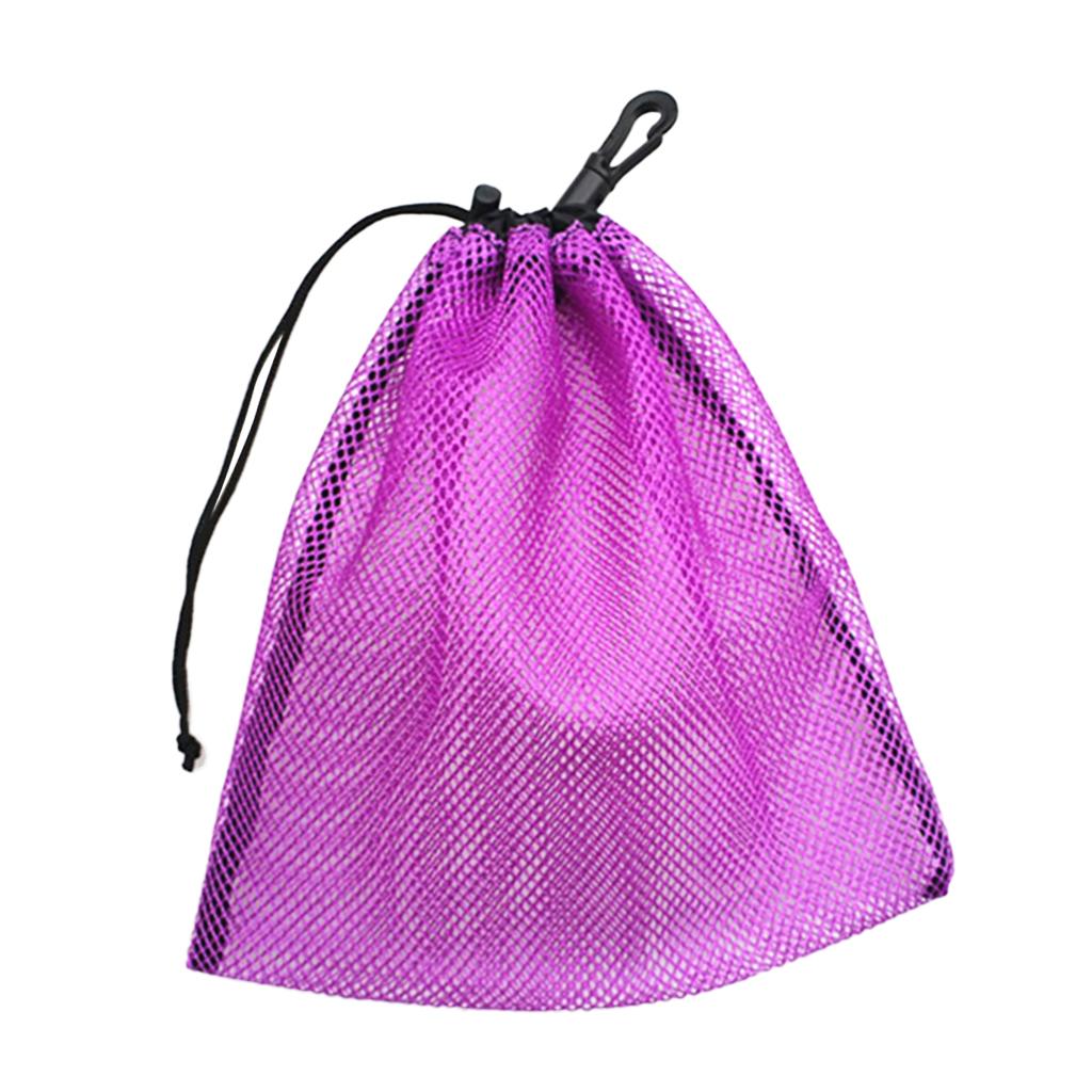 3Pcs Durable Mesh Nets Bag Pouch Golf Tennis Ball Carrying Holder Storage