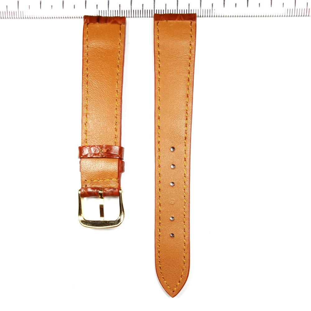 Dây Đeo Đồng Hồ Da Cá Sấu Màu Nâu 18mm E1-# 240818