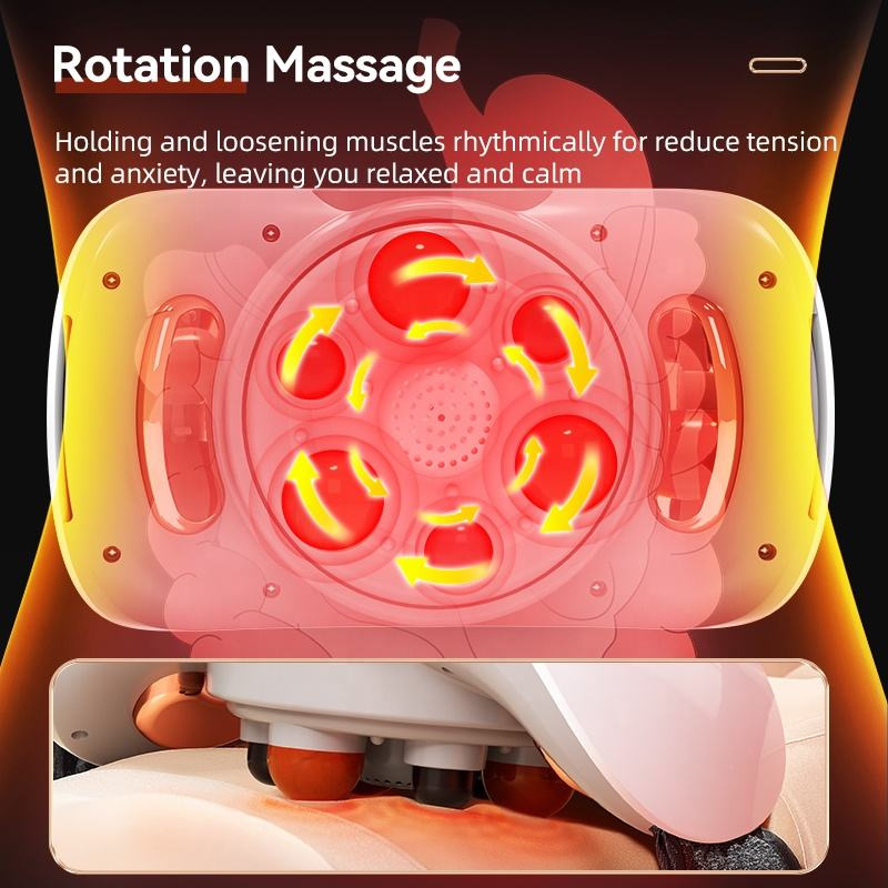 ￼Jinkairui Bụng Massage Đá tự nhiên nhào Xoay điện Slim Belt Sưởi eo Massage Ấm bụng Bụng Fat Burner Quà tặng sức khỏe