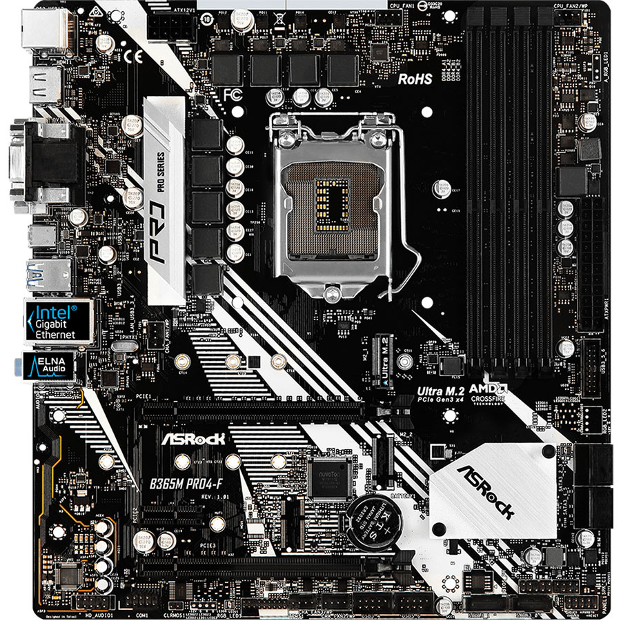 Bo mạch chủ Mainboard ASRock B365M Pro4 - F Socket 1151 - Hàng Chính Hãng