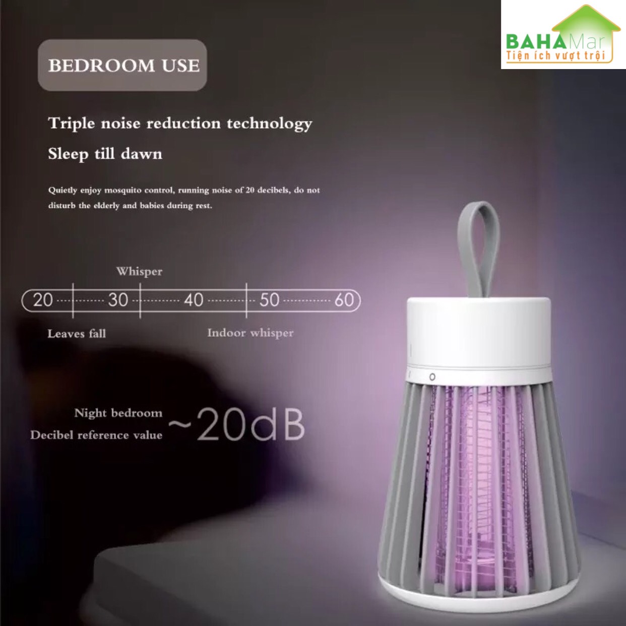 ĐÈN DIỆT MUỖI - DIỆT CÔN TRÙNG ĐA CHỨC NĂNG SẠC ĐIỆN "BAHAMAR" thuận tiện mang theo, nhỏ gọn mà diệt muỗi mạnh mẽ