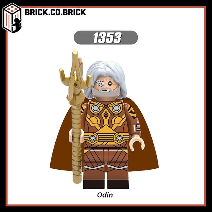 Đồ chơi Lắp ráp Mô hình Siêu anh hùng Super hero Odin Frigga Thor Loki Thần Sấm minifig X0269