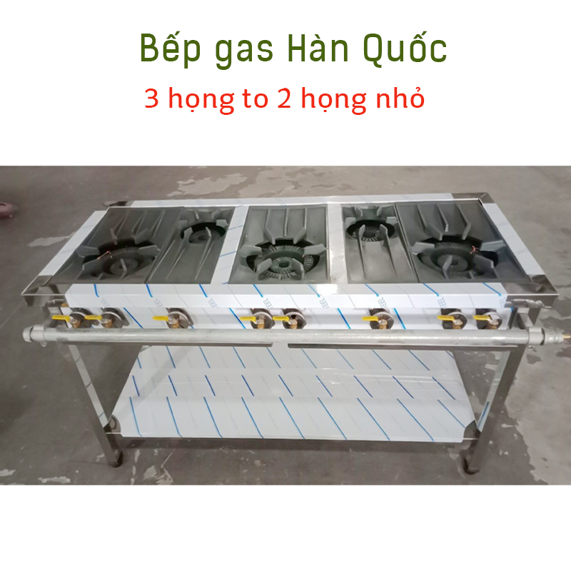 Bếp gas công nghiệp Hàn Quốc nhiều họng công suất lớn - dài 150 cm