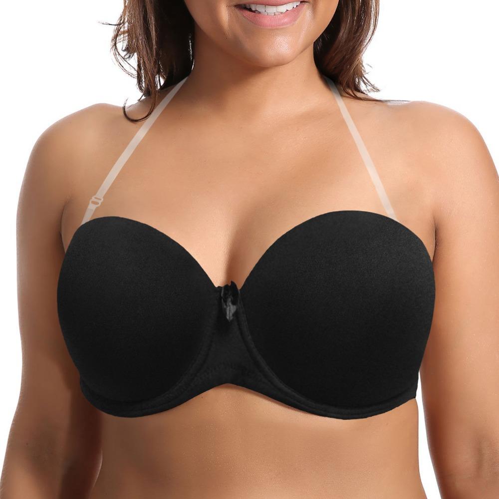 Mới Sexy Push Up Bra Lớn Kích Thước Ngực Bralette Quần Lót Nữ Silicon Dây Dùng Thân Thiết Cưới A B C D E F 70 75 80 85 90 95