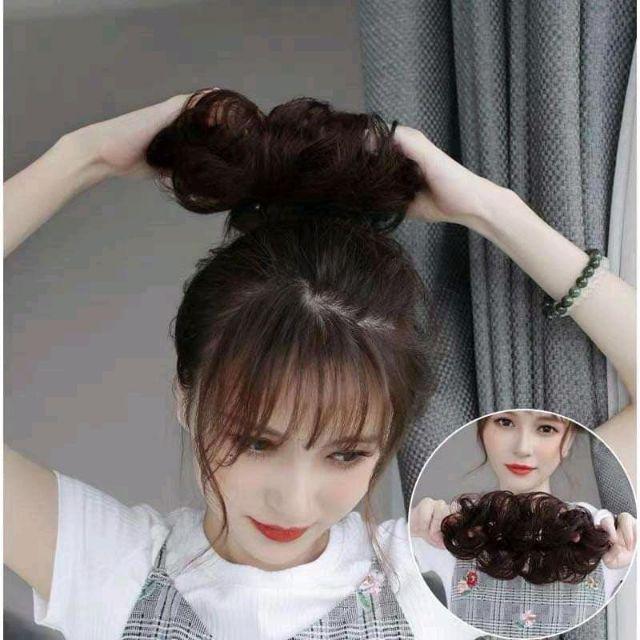 Tóc giả búi tóc búi cột xoăn
