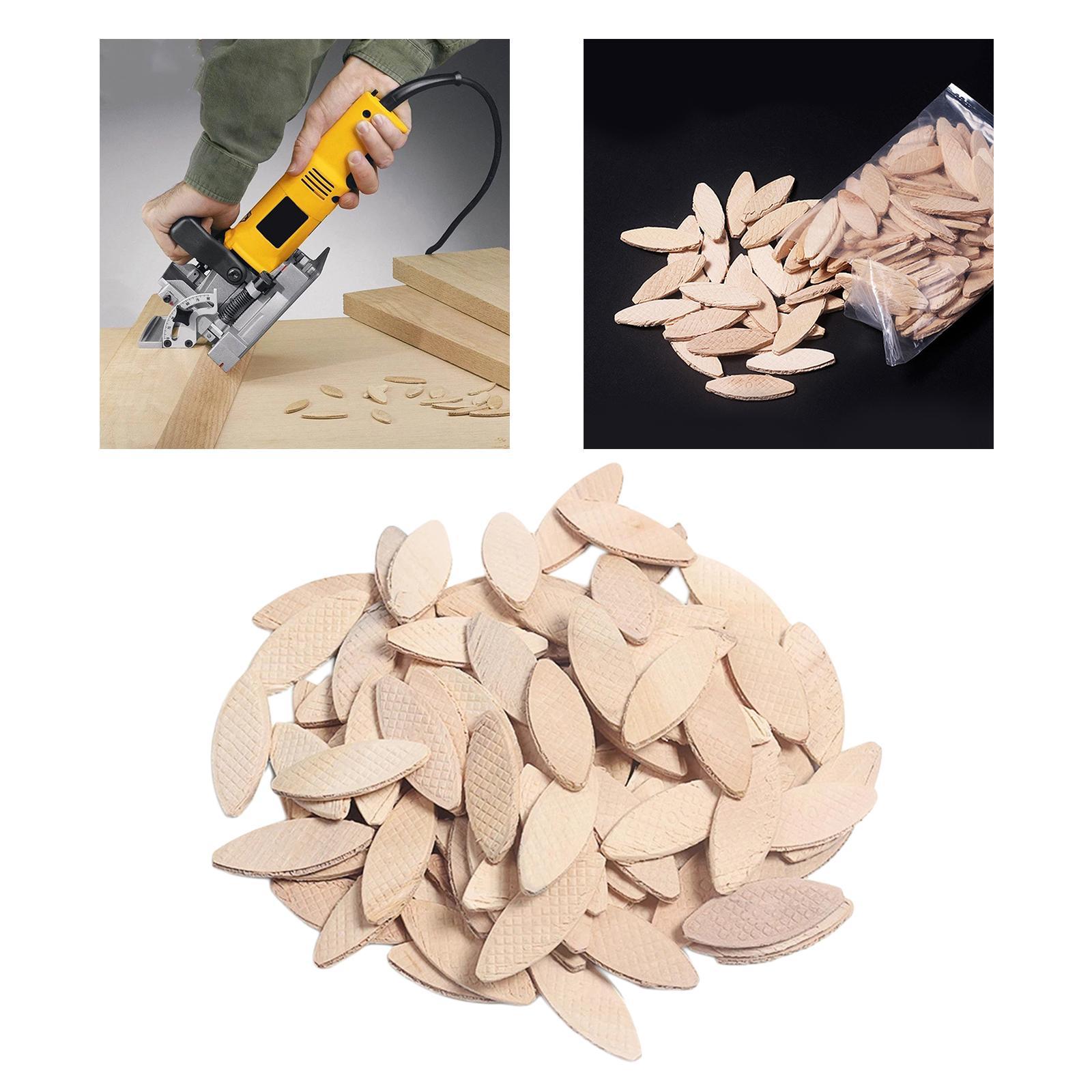 100Pcs Wood Joining Biscuits Handcraft Beech Wood Chips Woodworking Projects