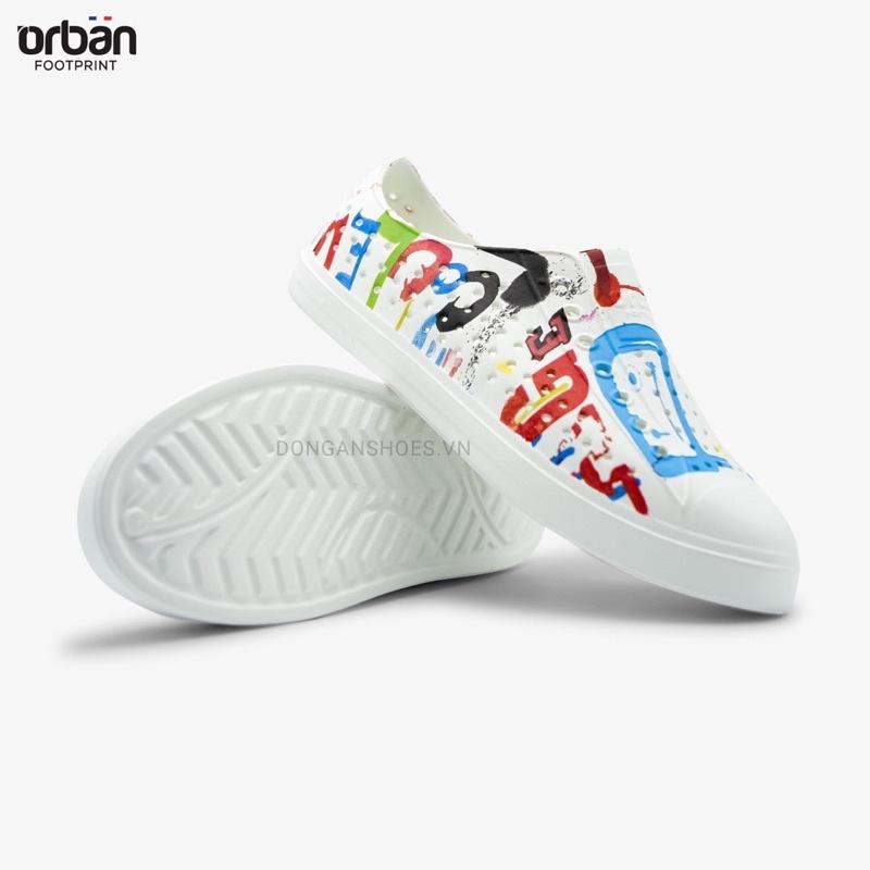 Giày nhựa lỗ Urban Graphics nam nữ đi mưa đi biển-Chất liệu nhựa Eva siêu nhẹ - Paint Flakes