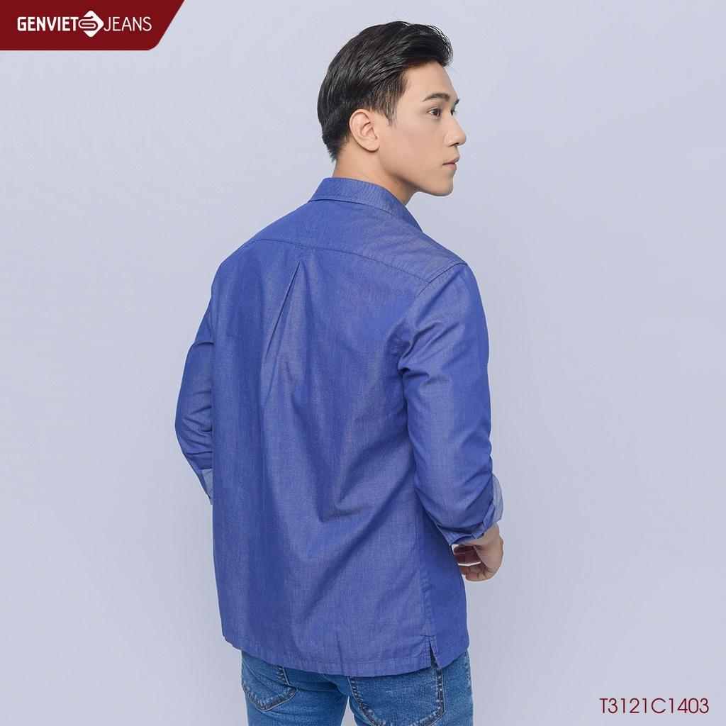 Áo Sơmi Dài Tay Jeans Nam GENVIET T3121C1403