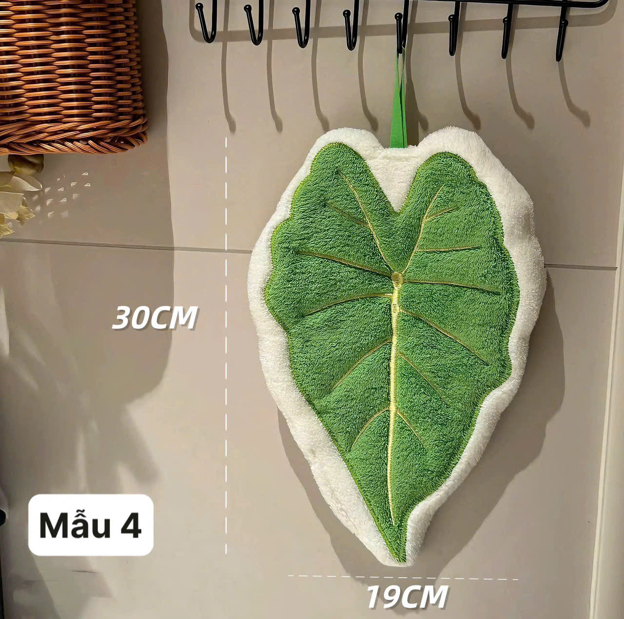 Khăn Lau Tay Nhà Tắm &amp; Khăn Decor Nhà Bếp Siêu Thấm Hút – Khăn Lông San Hô Mềm Mại, Hoa Văn Lá Dễ Thương, Nhanh Khô- HÀNG CHÍNH HÃNG MINIIN