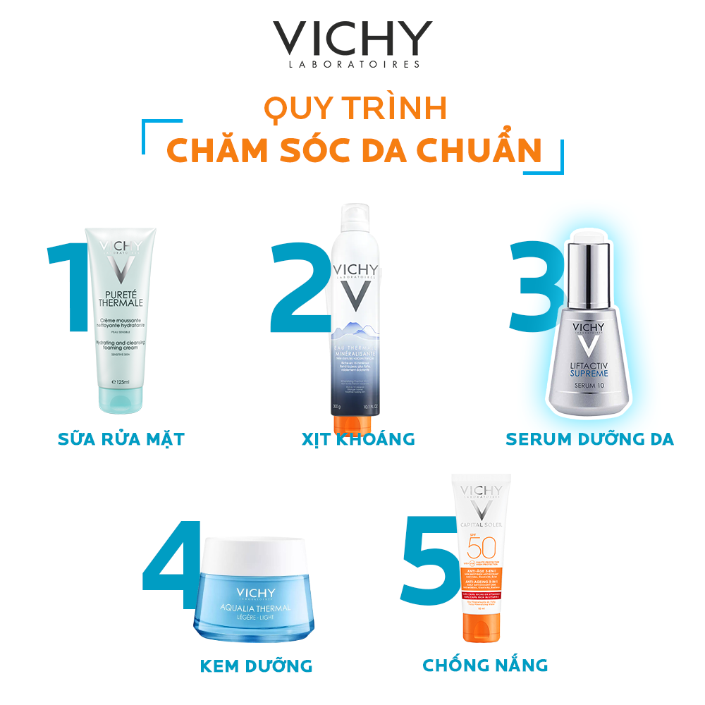 Dưỡng chất(Serum) dưỡng da giúp ngăn ngừa 10 dấu hiệu lão hóa &amp; làm săn chắc làn da Vichy Liftactiv Supreme Serum 30ml