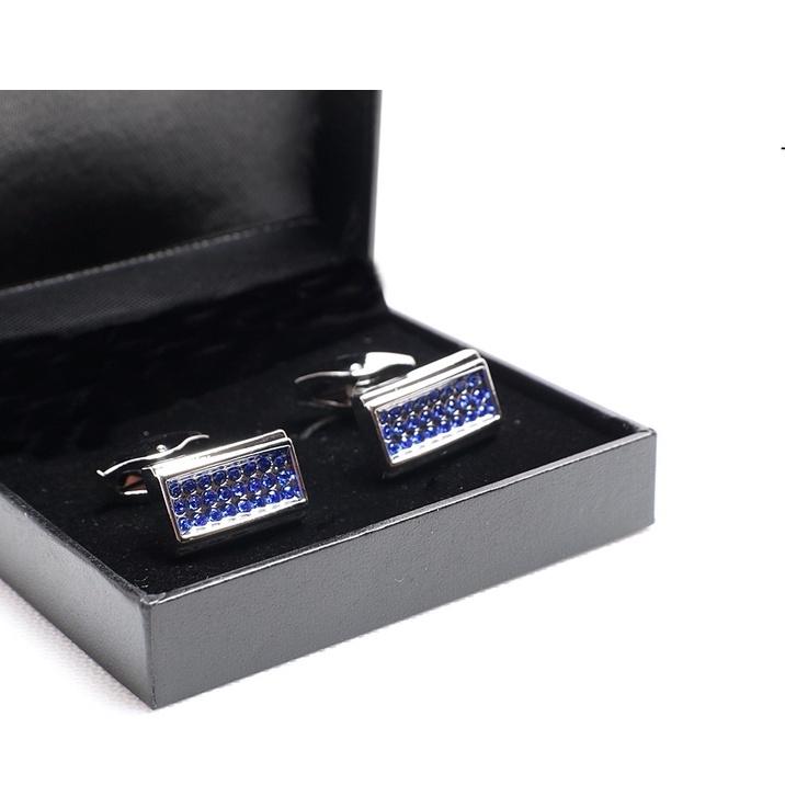 KHUY MĂNG SÉT CAO CẤP - Cufflinks ĐÍNH ĐÁ VUÔNG