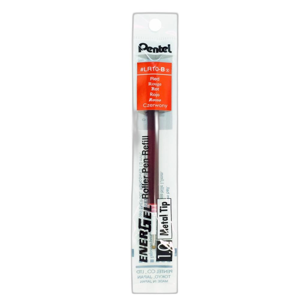 Ruột Bút Bi Nước Pentel LR10 Ngòi 1.0mm | Ngòi Bút Pentel Energel Chính Hãng | 3 Màu Mực Xanh/ Đen/ Đỏ |Siêu Nhanh Khô