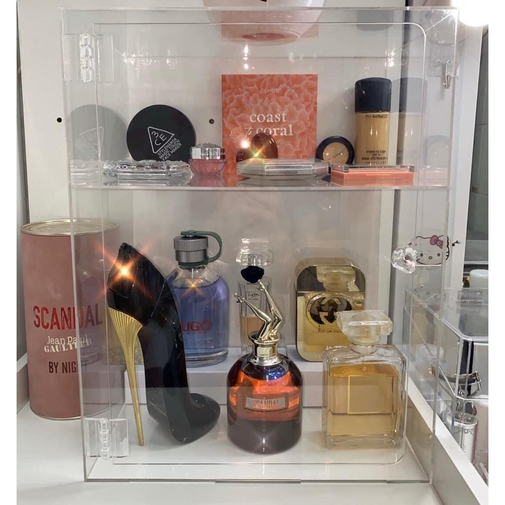 Tủ nước hoa, mỹ phẩm cao cấp-tủ trưng bày mica(27x18x35)