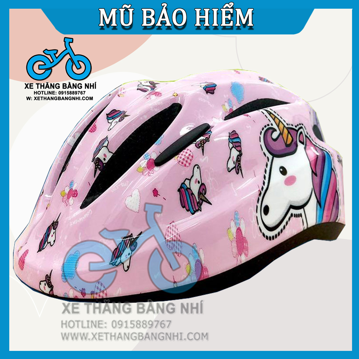 Mũ bảo hiểm trẻ em cho bé họa tiết - Size M cho bé từ 3 tuổi đến7 tuổi - 03 Mèo Kitty hồng