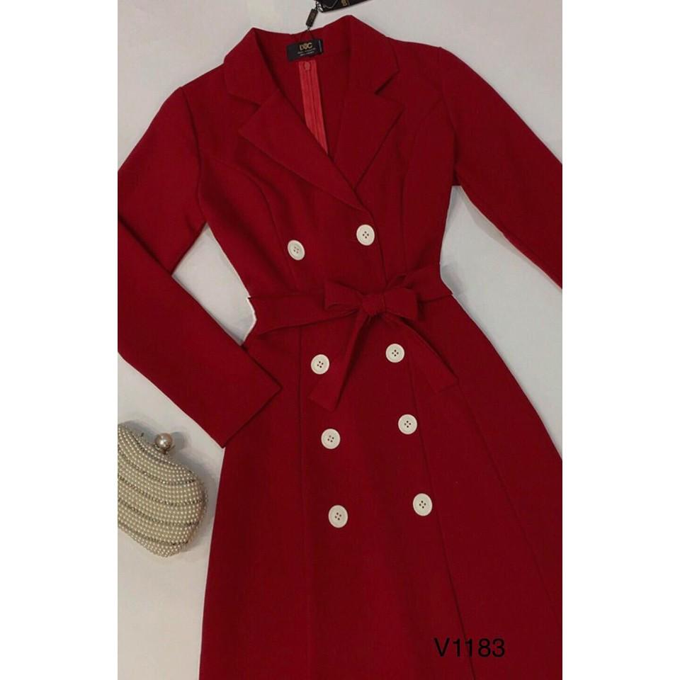 vest váy đỏ big size V1183 Hàng Thiết Kế Cao Cấp