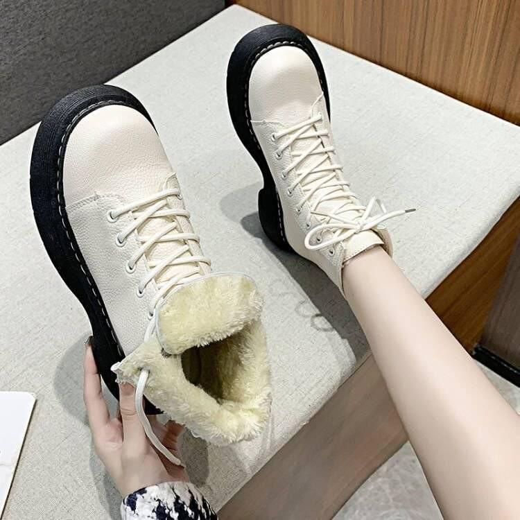 Giày bốt Martin đế dày phong cách Anh Quốc mới thời trang thu đông 2021