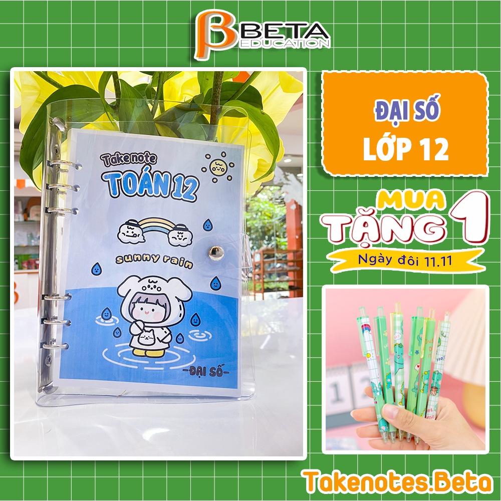 Sổ takenote toán 12, sổ còng binder toán ĐẠI SỐ lớp 12 giúp học tốt toán 12, sổ tay ghi chép vẽ sticker, sổ lò xo A5