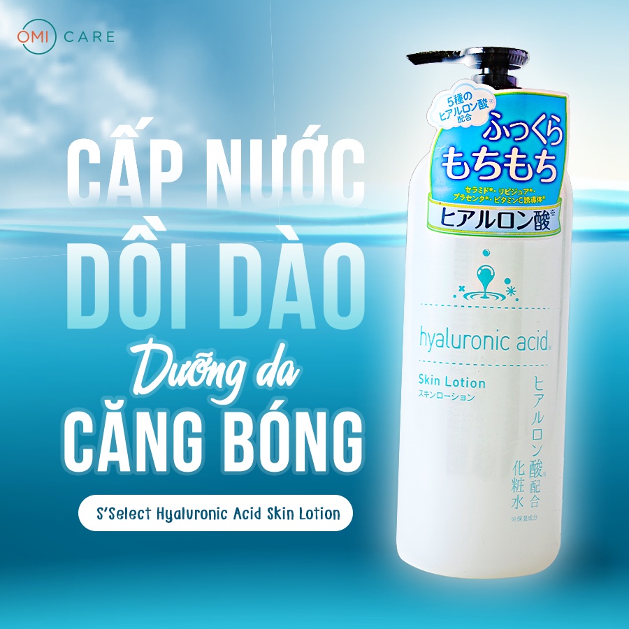 Nước Dưỡng Da Lotion Chiết Xuất Acid hyaluronic S Select Cấp Ẩm Toàn Diện Nhật Bản 500ml