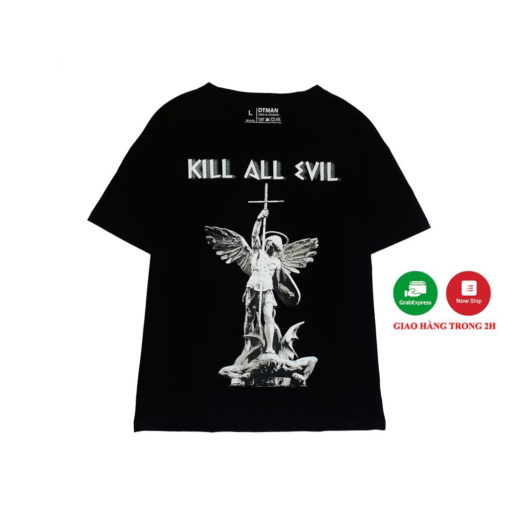 Áo thun form rộng in hình Thánh Michael phông tay lỡ Unisex nam nữ cotton tee oversize