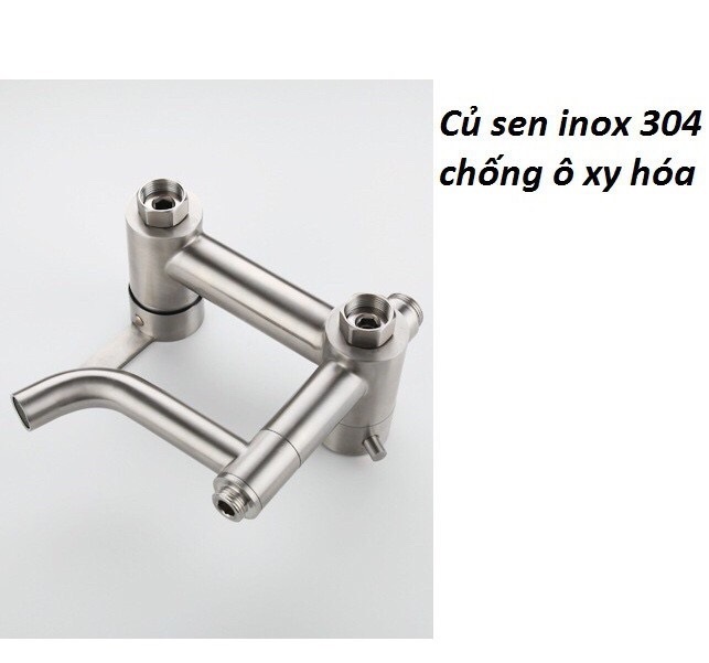 Sen cây tắm đứng INOX 304 nóng lạnh