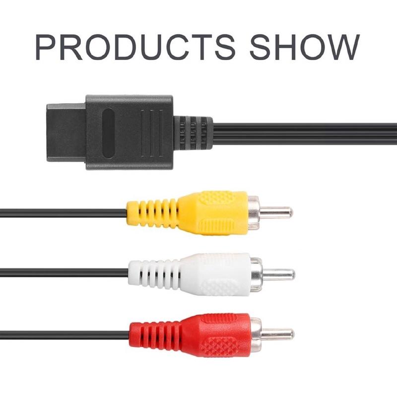 Dây cáp 1.8M 6FT AV TV RCA video cho N64 / 64 Game