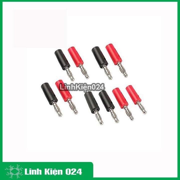 Hình ảnh Combo Bộ 4 Đôi Jack Nối JS90 và Bắp Chuối ( 2 JS90 Đỏ, 2 JS90 Đen, 2 Bắp Chuối Đỏ, 2 Bắp Chuối Đen )