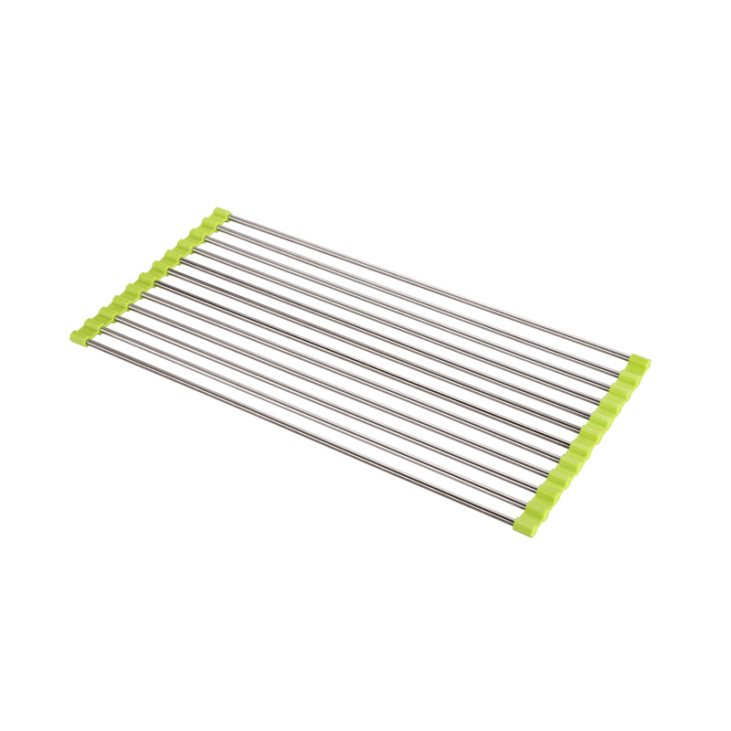 Kệ, giá, vỉ inox co giãn có thể xếp gọn bằng inox, gác bồn rửa chén , để chậu rửa bát đa năng size 22 * 47 cm