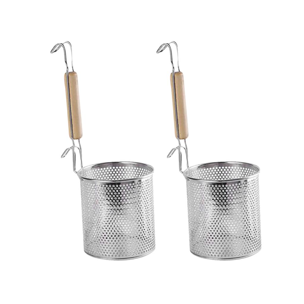 2X Thực Phẩm Dụng Cụ Lọc Rây Lọc Bún Mì Ống Lọc Hấp Giỏ Đựng Đồng Hồ